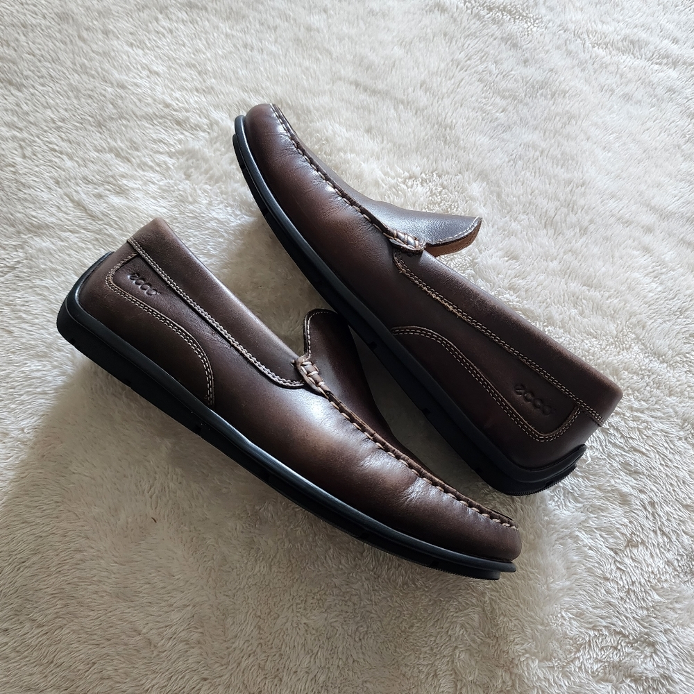 ecco Classic Moc Slip-On Men's Size 8/8.5 Coffee